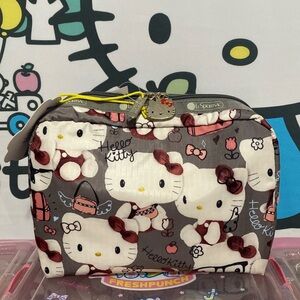 New LeSportsac x Hello Kitty 45th Anniversary sanrio XL cosmetic accessory pouch
